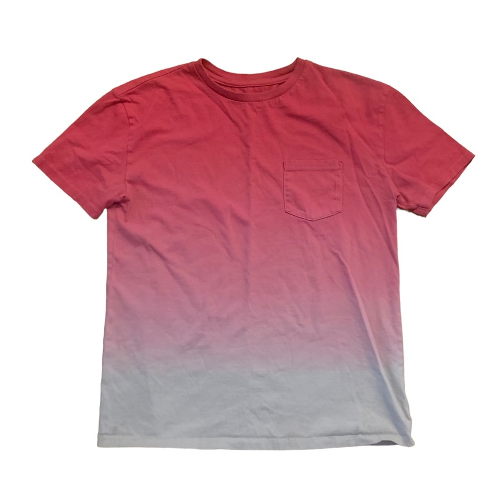 Gap Teen Organic Cotton Pink Ombre Pocket Tee Youth Size 14-16